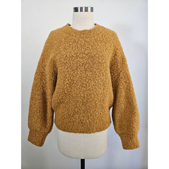 Frank and Oak Fuzzy Boucle Crewneck Sweater, Size M - Picture 2 of 10